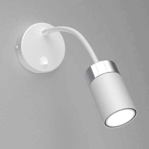 Lampada flessibile JOKER 1xGU10/8W/230V bianco/cromo opaco