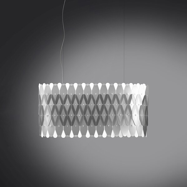 Lampadario Moderno Amanda Polilux ® Argento E Metallo Cromo 6 Luci E27