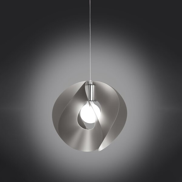 Sospensione Moderna Atom Polilux ® Argento E Metallo Cromo 1 Luce E27