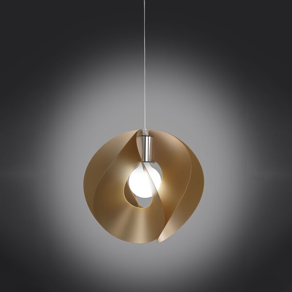 Sospensione Moderna Atom Polilux ® New Gold E Metallo Cromo 1 Luce E27