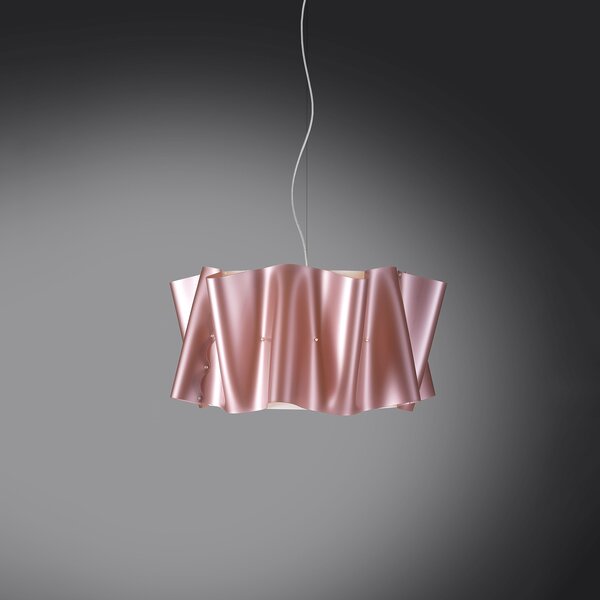 Sospensione Moderna Folio Polilux ® Pink Metal E Metallo Cromo 1 Luce E27 D50Cm
