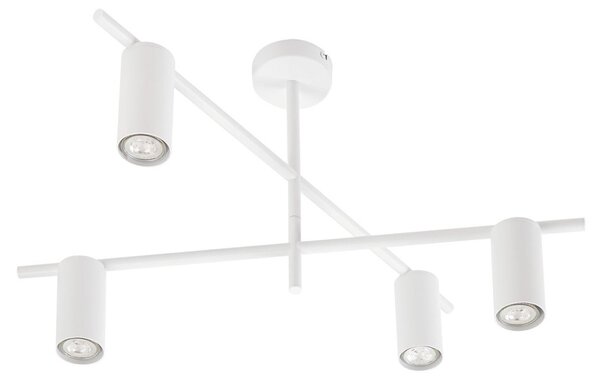 Plafoniera Lindby, Marilou, dimmerabile, Bianco, Soggiorno, Metallo, Moderno