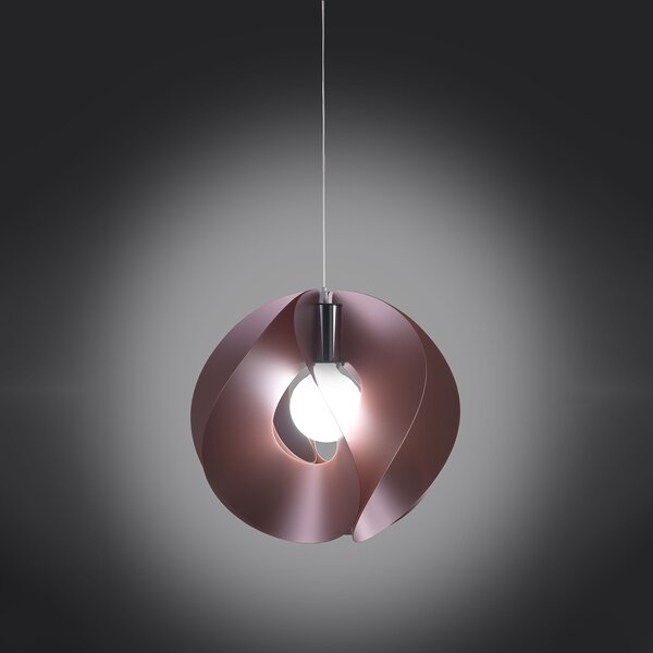 Sospensione Moderna Atom Polilux ® Pink Metal E Metallo Cromo 1 Luce E27