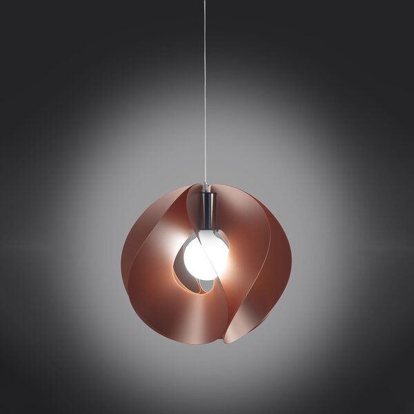 Sospensione Moderna Atom Polilux ® Rame E Metallo Cromo 1 Luce E27