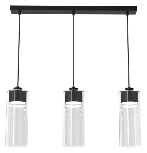 Lampadario a sospensione con filo CLARISSA 3xGX53/12W/230V nero