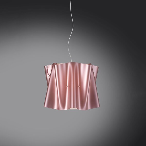 Sospensione Moderna Folio Polilux ® Pink Metal E Metallo Cromo 1 Luce E27 D40Cm
