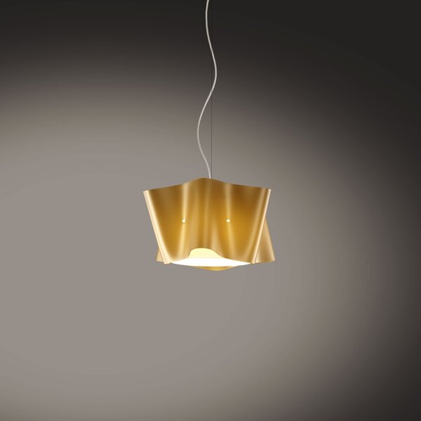 Sospensione Moderna Folio Polilux ® New Gold E Metallo Cromo 1 Luce E27