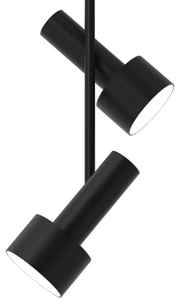Lampadario a sospensione con supporto rigido LINTERNA 2xGX53/12W/230V nero