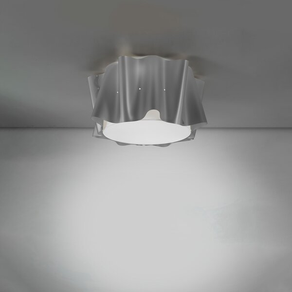 Plafoniera Moderna Folio Polilux ® Argento 1 Luce E27