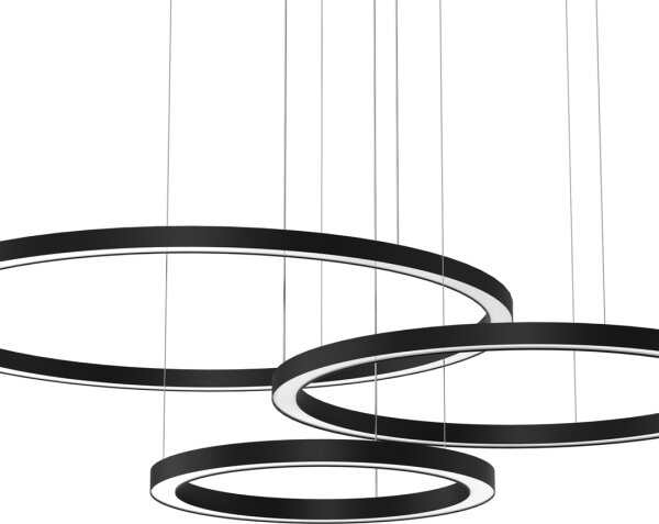 Lampadario LED a sospensione con filo GALAXIA LED/85W/230V nero