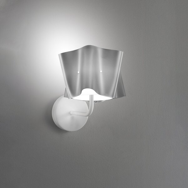 Applique Moderna Folio Polilux ® Argento E Metallo 1 Luce E27