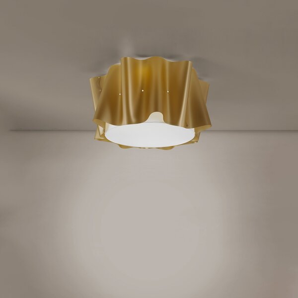 Plafoniera Moderna Folio Polilux ® New Gold 1 Luce E27