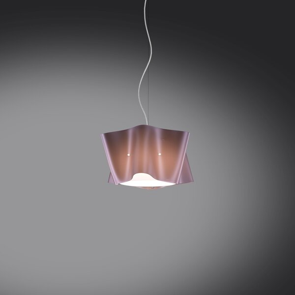 Sospensione Moderna Folio Polilux ® Pink Metal E Metallo Cromo 1 Luce E27