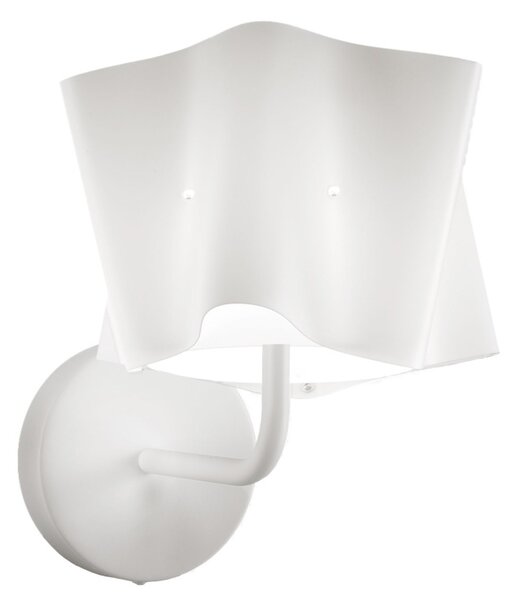 Applique Moderna Folio Polilux ® Bianco E Metallo 1 Luce E27