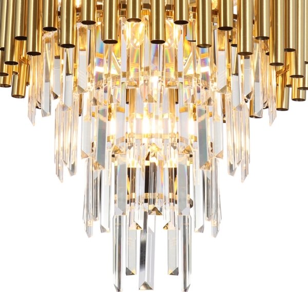 Lampadario su palo MADISON 9xE14/40W/230V oro