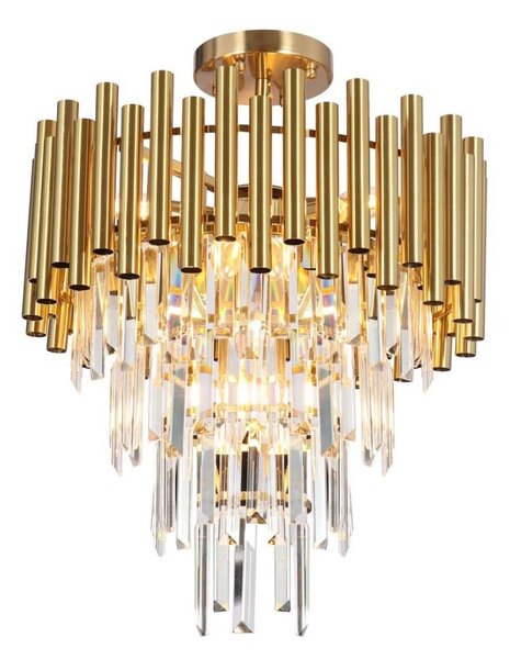 Lampadario su palo MADISON 9xE14/40W/230V oro
