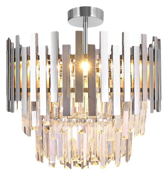 Lampadario su palo ASPEN 6xE14/40W/230V cromo opaco