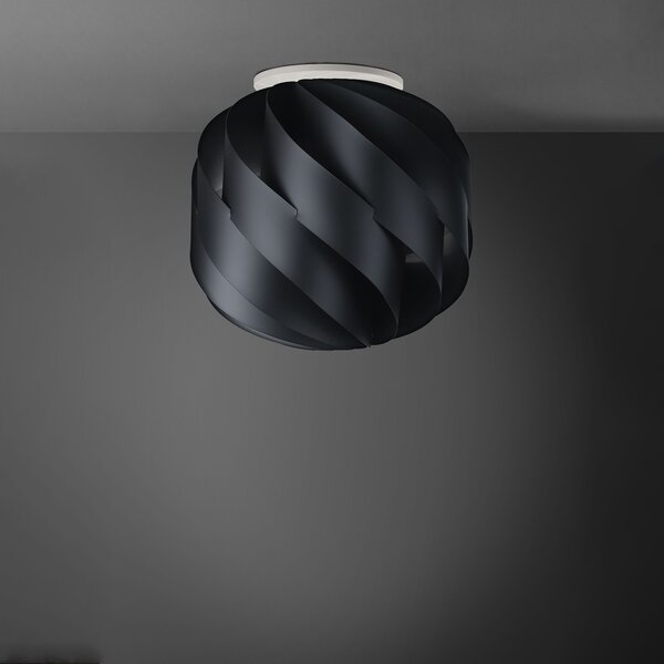 Plafoniera Moderna Globe Polilux ® Nero 1 Luce E27 D40Cm