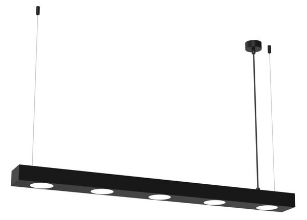 Lampadario a sospensione con filo ALEXANDER 5xGX53/12W/230V nero