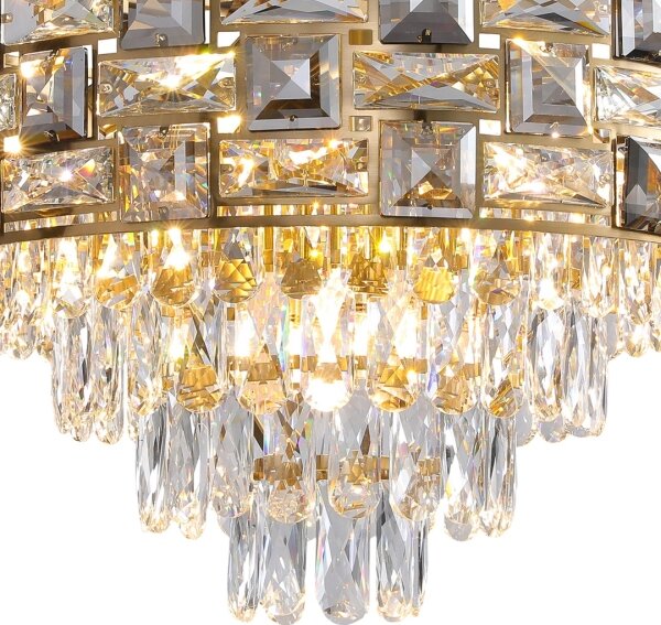 Lampadario su palo LUXURIA 9xE14/40W/230V oro