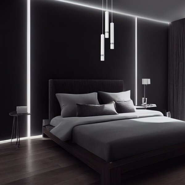 Lampadario a sospensione con filo JOKER 3xGU10/8W/230V bianco/cromo lucido