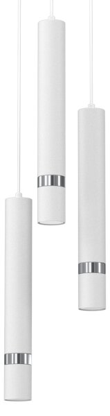 Lampadario a sospensione con filo JOKER 3xGU10/8W/230V bianco/cromo lucido