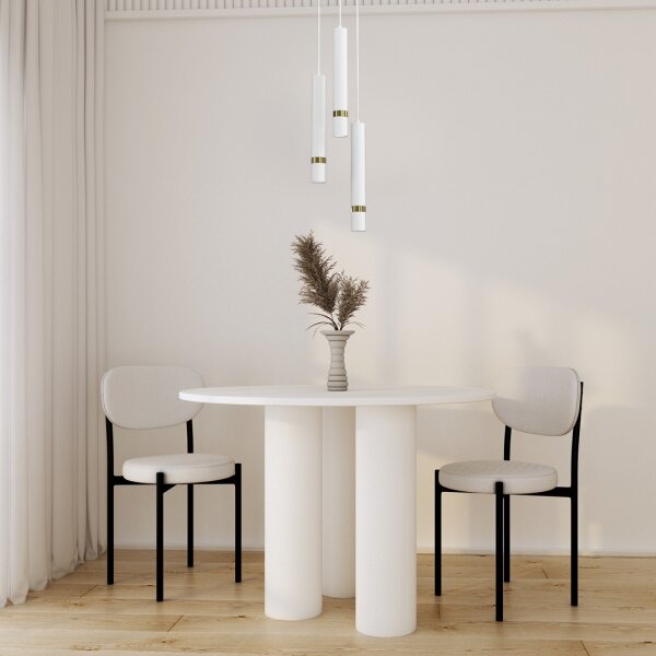 Lampadario a sospensione con filo JOKER 3xGU10/8W/230V bianco/oro