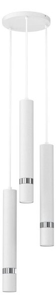 Lampadario a sospensione con filo JOKER 3xGU10/8W/230V bianco/cromo lucido