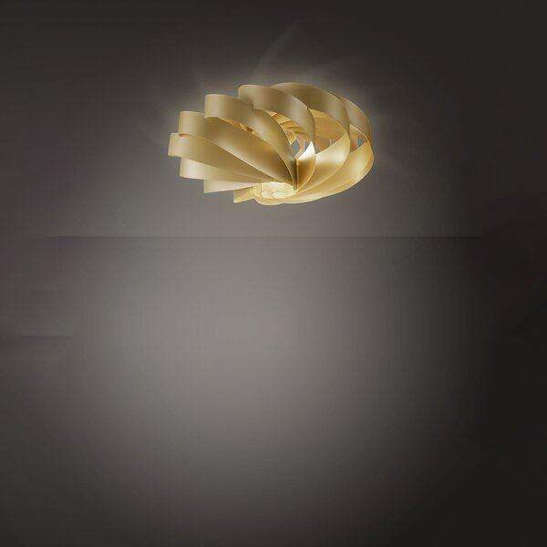 Plafoniera Moderna Flat Polilux ® New Gold 1 Luce E14