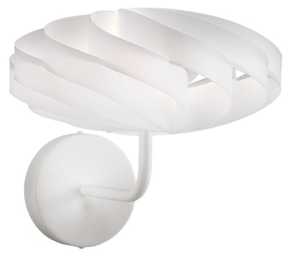 Applique Moderna Flat Polilux ® Bianco E Metallo 1 Luce E14