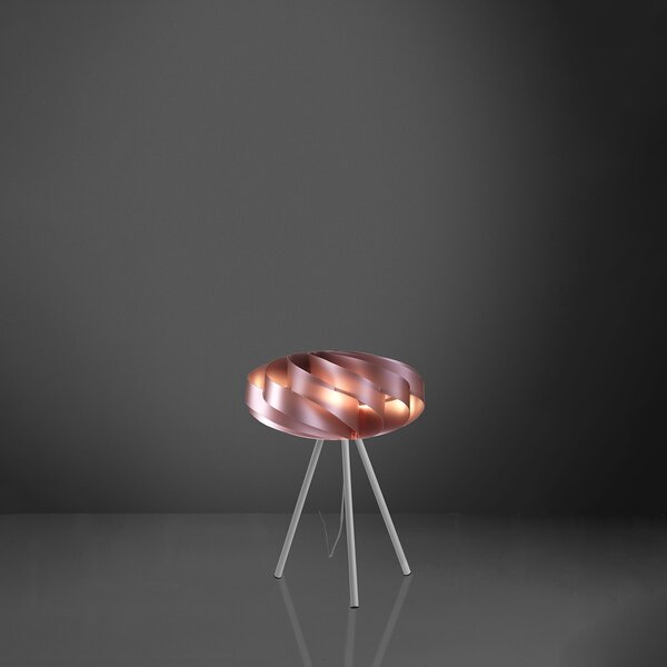 Lampada Da Scrivania Moderna Flat Polilux ® Pink Metal E Metallo 1 Luce E27