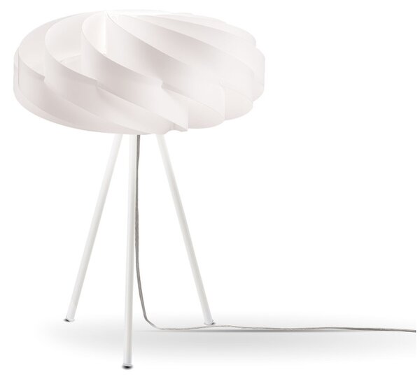 Lampada Da Scrivania-Ufficio Moderna Flat Polilux ® Bianco E Metallo 1 Luce E27