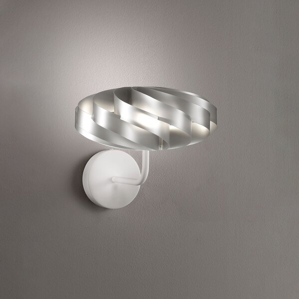 Applique Moderna Flat Polilux ® Argento E Metallo 1 Luce E14