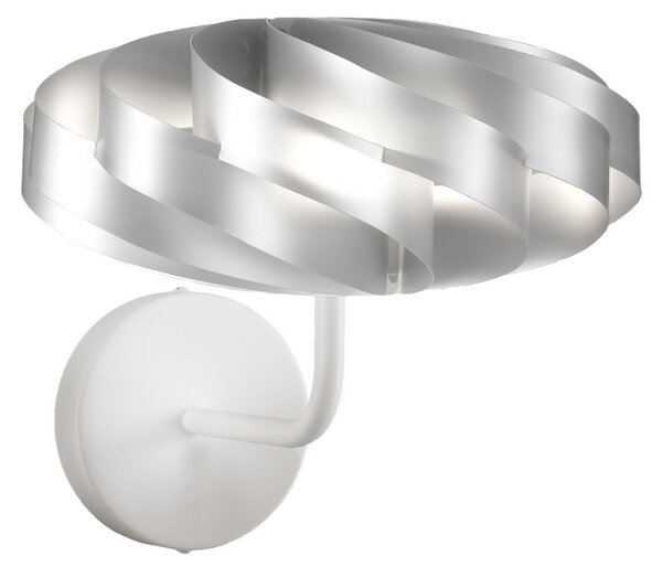 Applique Moderna Flat Polilux ® Argento E Metallo 1 Luce E14