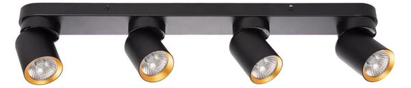 Faretto ANDY 4xGU10/8W/230V nero/oro