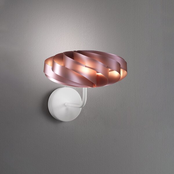 Applique Moderna Flat Polilux ® Pink Metal E Metallo 1 Luce E14