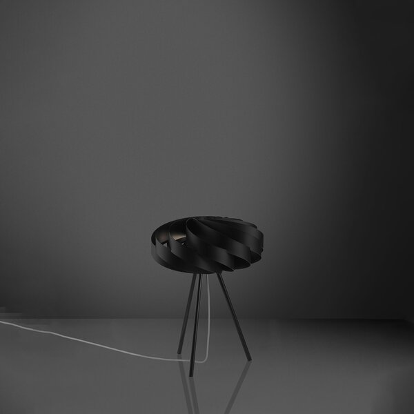 Lampada Da Scrivania-Ufficio Moderna Flat Polilux ® Nero E Metallo 1 Luce E27