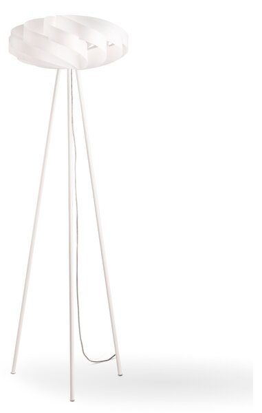 Piantana Moderna Flat Polilux ® Bianco E Metallo 1 Luce E27
