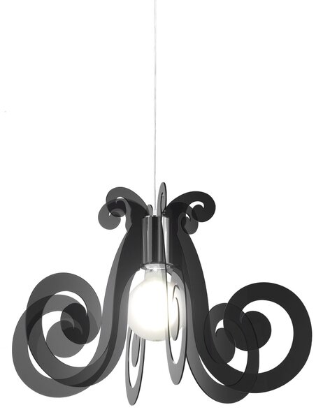 Sospensione Moderna Space Collection Polilux ® Fumè 1 Luce E27 D64Cm
