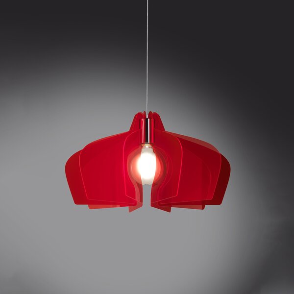 Sospensione Moderna Space Collection Polilux ® Rosso Fluorescente E27 D58Cm