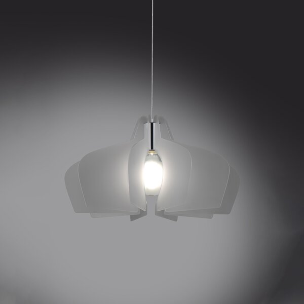 Sospensione Moderna Space Collection Polilux ® Satinato E Metallo Cromo E27