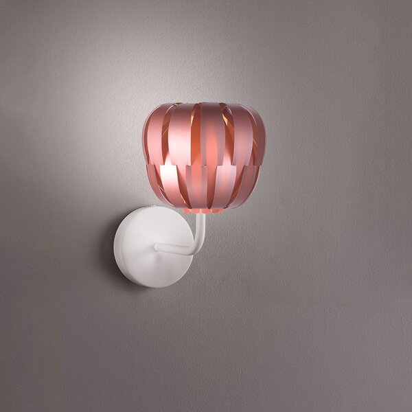 Applique Moderna Queen Polilux ® Pink Metal E Metallo 1 Luce E14