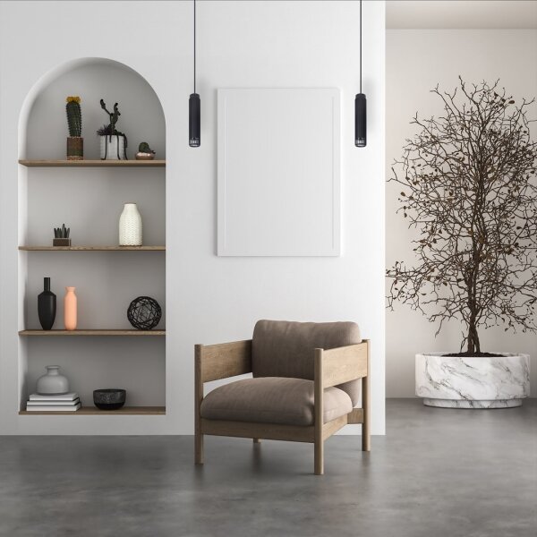 Lampadario a sospensione con filo VERTICAL 1xGU10/8W/230V nero