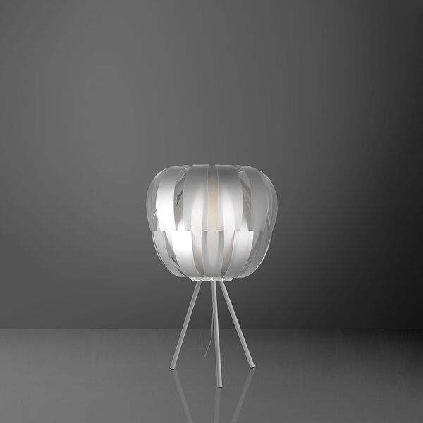 Lampada Da Scrivania Moderna Queen Polilux ® Argento E Metallo 1 Luce E27
