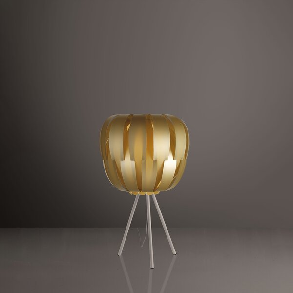 Lampada Da Scrivania Moderna Queen Polilux ® New Gold E Metallo 1 Luce E27