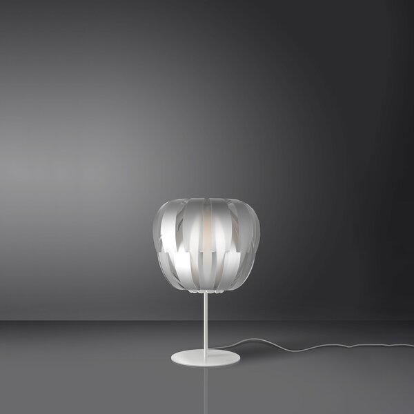 Lampada Da Scrivania Moderna Queen Polilux ® Argento E Metallo 1 Luce E14