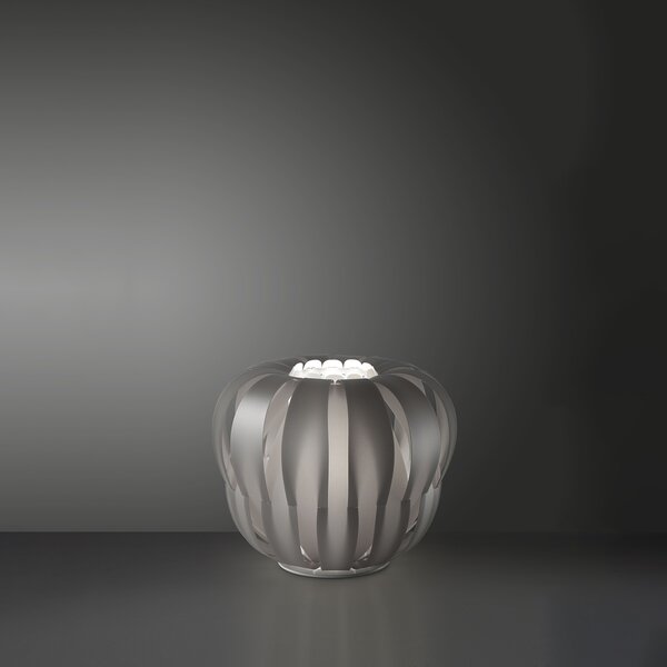 Lampada Da Scrivania Moderna Queen Polilux ® Argento E Metallo Bianco 1 Luce E14
