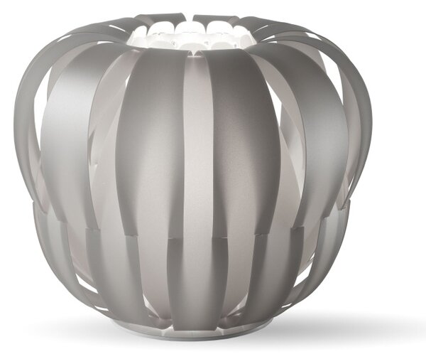 Lampada Da Scrivania Moderna Queen Polilux ® Argento E Metallo Bianco 1 Luce E14