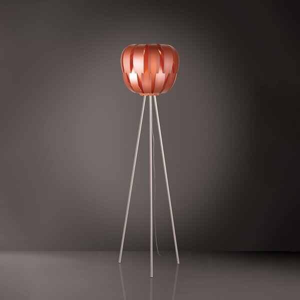 Piantana Moderna 3 Piediqueen Polilux ® Rame E Metallo 1 Luce E27