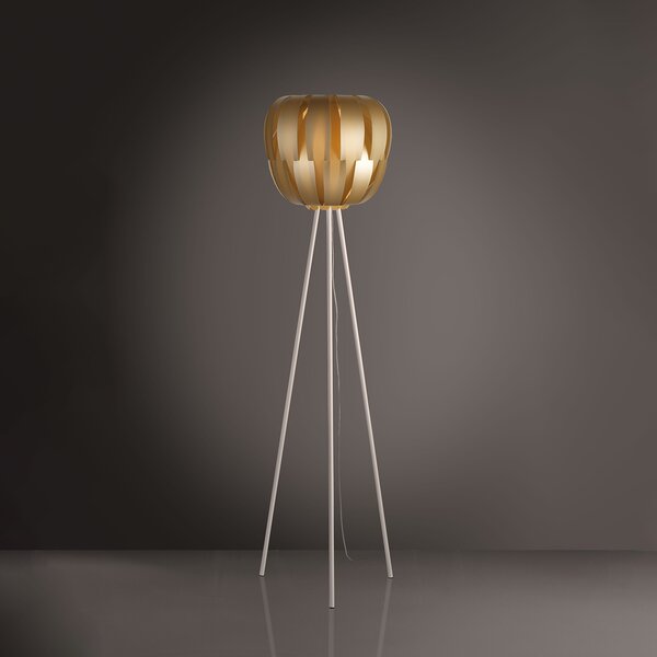 Piantana Moderna 3 Piediqueen Polilux ® New Gold E Metallo 1 Luce E27